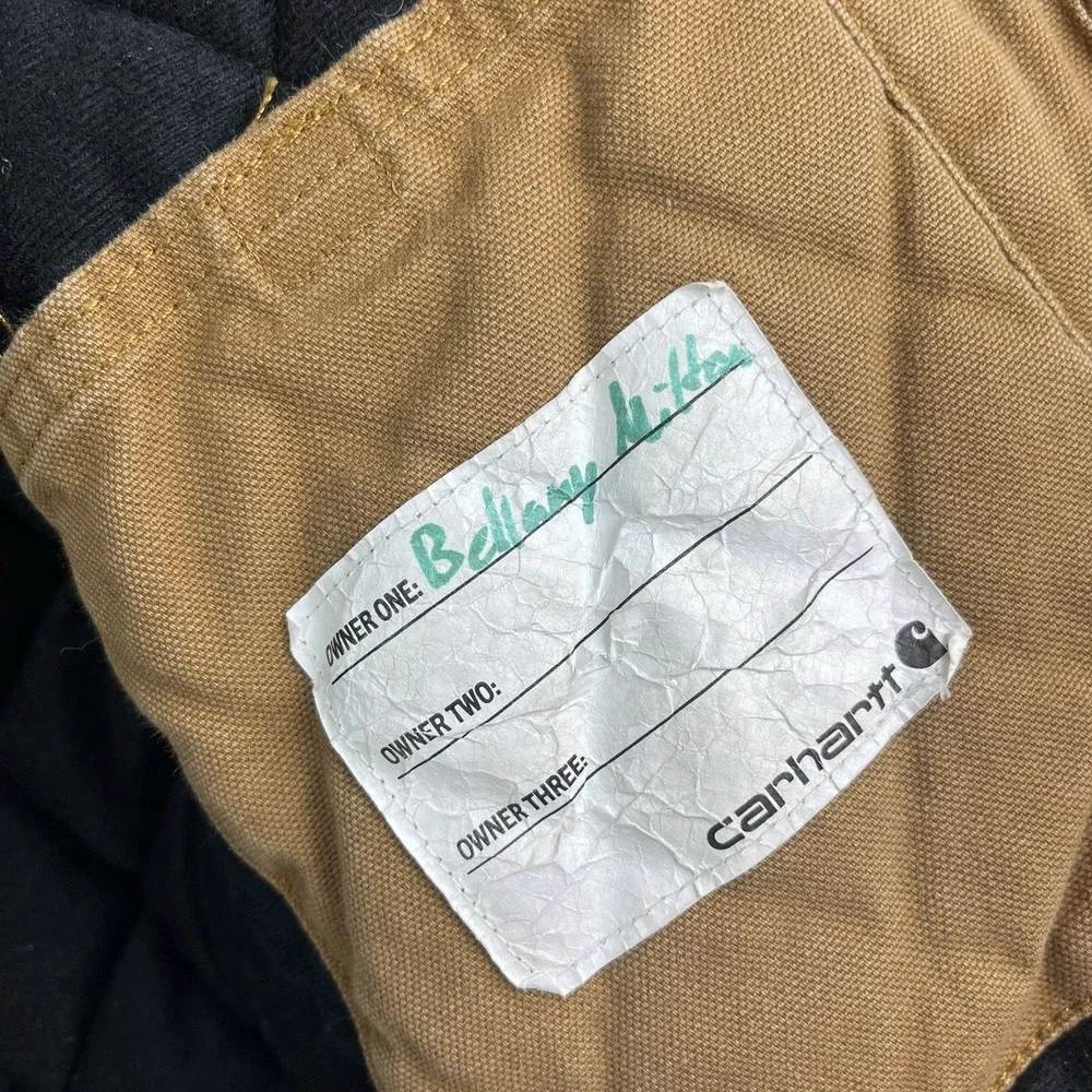 Carhartt‎ Canvas Quilted Lined Jacket Tan Brown Distressed Kids Small